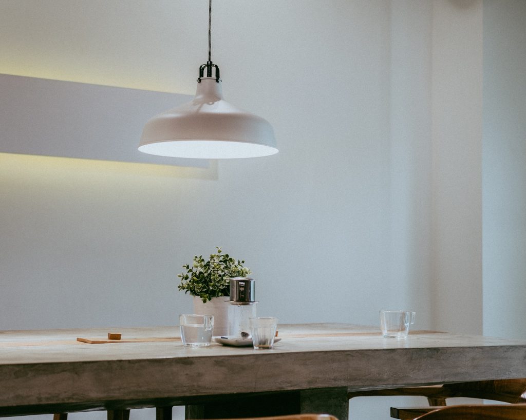 light top of dinning table